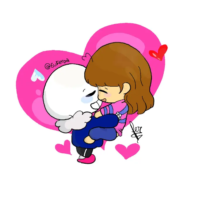 me and Sans Frans drawing
